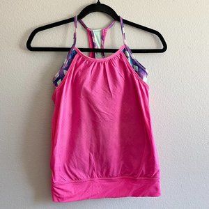 Ivivva by Lululemon Girls Double Dutch Layer Tank Top Size 10